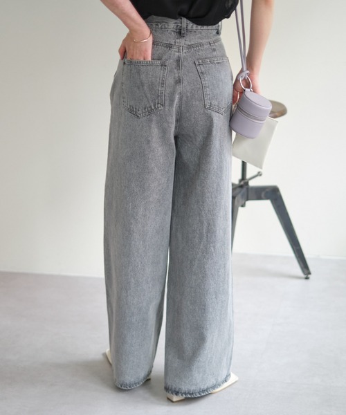 COLONY 2139（コロニートゥーワンスリーナイン）の「3サイズ展開 / デニムワイドパンツ（デニムパンツ・レディース・ブラック/ブルー・SMALL/MEDIUM/LARGE）」の11枚目の写真