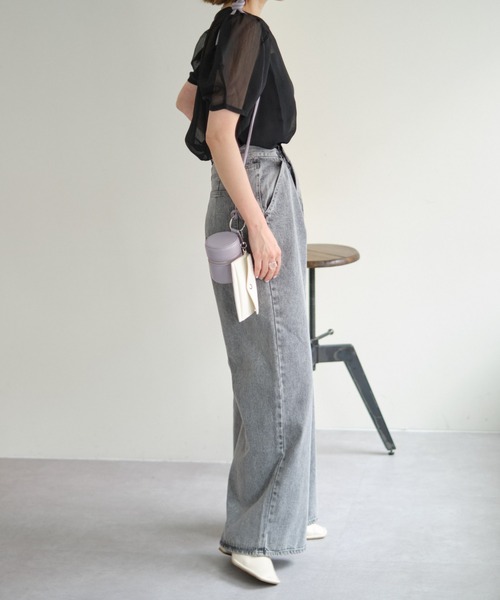 COLONY 2139（コロニートゥーワンスリーナイン）の「3サイズ展開 / デニムワイドパンツ（デニムパンツ・レディース・ブラック/ブルー・SMALL/MEDIUM/LARGE）」の13枚目の写真