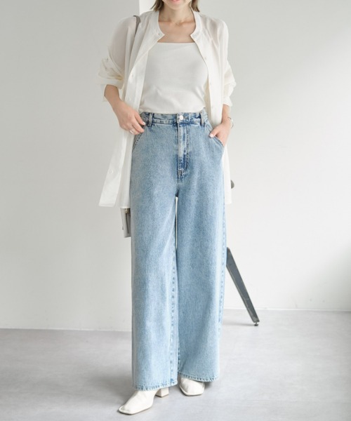 COLONY 2139（コロニートゥーワンスリーナイン）の「3サイズ展開 / デニムワイドパンツ（デニムパンツ・レディース・ブラック/ブルー・SMALL/MEDIUM/LARGE）」の20枚目の写真