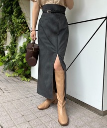 ベルトセット スリットタイトスカート