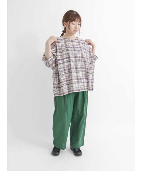 Samansa Mos2(サマンサ モスモス)の「コットンリネン柄アソートテーパードパンツ(その他パンツ・レディース・チャコールグレー/ブラック/グリーン/マスタード/キナリ・フリ-)」の16枚目の写真