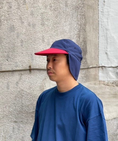 BEAVER（ビーバー）の「FAZZRA/ファズラ NYLON EAR CAP ナイロンイヤーキャップ（キャップ・メンズ・ブラック/ベージュ/ネイビー/ターコイズブルー系・F）」の7枚目の写真