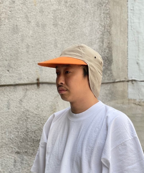 BEAVER（ビーバー）の「FAZZRA/ファズラ NYLON EAR CAP ナイロンイヤーキャップ（キャップ・メンズ・ブラック/ベージュ/ネイビー/ターコイズブルー系・F）」の10枚目の写真