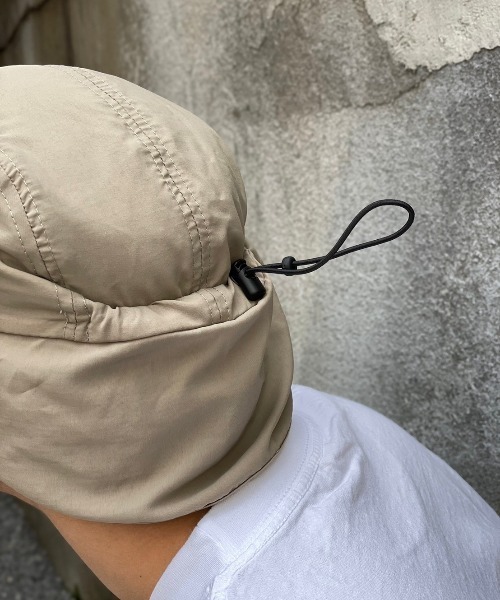 BEAVER（ビーバー）の「FAZZRA/ファズラ NYLON EAR CAP ナイロンイヤーキャップ（キャップ・メンズ・ブラック/ベージュ/ネイビー/ターコイズブルー系・F）」の12枚目の写真