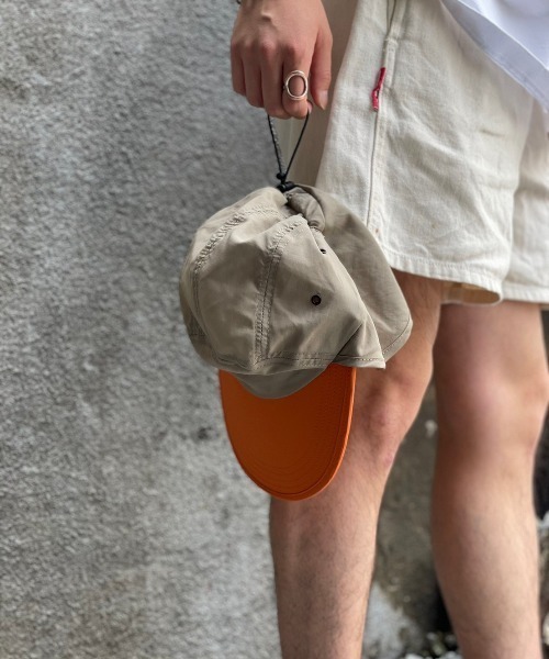 BEAVER（ビーバー）の「FAZZRA/ファズラ NYLON EAR CAP ナイロンイヤーキャップ（キャップ・メンズ・ブラック/ベージュ/ネイビー/ターコイズブルー系・F）」の13枚目の写真