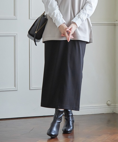 Honeys（ハニーズ）の「ナロータイトスカート（スカート・レディース・ブラック/ライム/グレイッシュベージュ/ブルー・L/LL/S/M）」の2枚目の写真