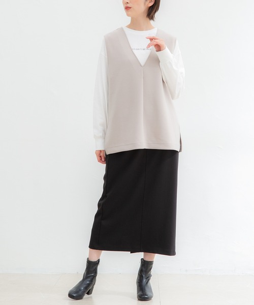 Honeys（ハニーズ）の「ナロータイトスカート（スカート・レディース・ブラック/ライム/グレイッシュベージュ/ブルー・L/LL/S/M）」の19枚目の写真