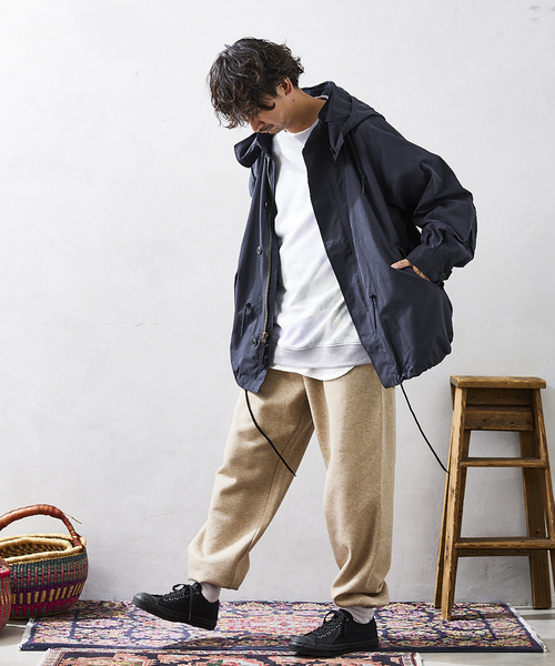 JOURNAL STANDARD relume（ジャーナルスタンダード　レリューム）の「CALIFORNIA フーデッド ショートモッズコートブルゾン（モッズコート・メンズ・ベージュ/ネイビー/カーキ・MEDIUM/LARGE）」の12枚目の写真