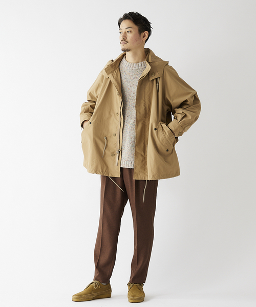 JOURNAL STANDARD relume（ジャーナルスタンダード　レリューム）の「CALIFORNIA フーデッド ショートモッズコートブルゾン（モッズコート・メンズ・ベージュ/ネイビー/カーキ・MEDIUM/LARGE）」の15枚目の写真