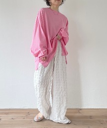 wee9s | （ぜひセットで着て欲しい）non non iron pants / アイロン不要なウエストゴムポケット付きパンツ(その他パンツ)