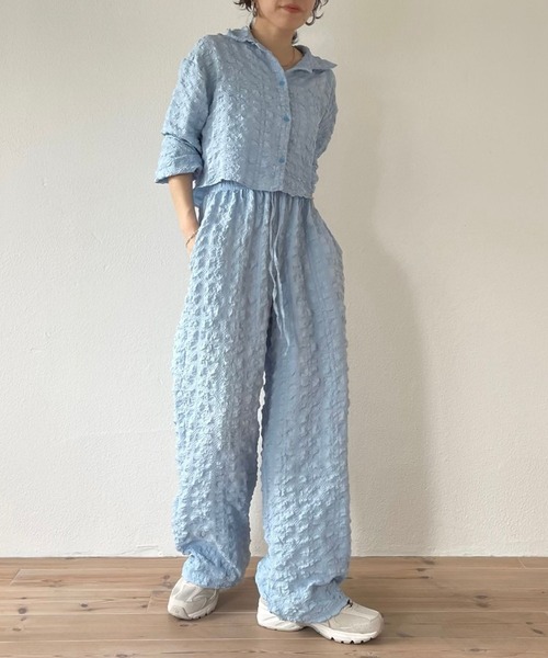 wee9s（ウィークス）の「（ぜひセットで着て欲しい）non non iron pants / アイロン不要なウエストゴムポケット付きパンツ（その他パンツ・レディース・ピンク/ホワイト/ブラック/スカイブルー・FREE）」の20枚目の写真