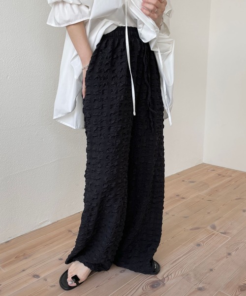 wee9s（ウィークス）の「（ぜひセットで着て欲しい）non non iron pants / アイロン不要なウエストゴムポケット付きパンツ（その他パンツ・レディース・ピンク/ホワイト/ブラック/スカイブルー・FREE）」の18枚目の写真