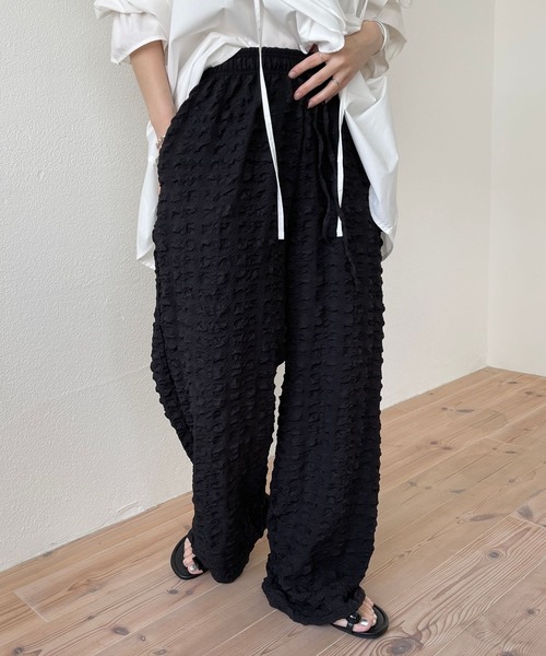 wee9s（ウィークス）の「（ぜひセットで着て欲しい）non non iron pants / アイロン不要なウエストゴムポケット付きパンツ（その他パンツ・レディース・ピンク/ホワイト/ブラック/スカイブルー・FREE）」の19枚目の写真