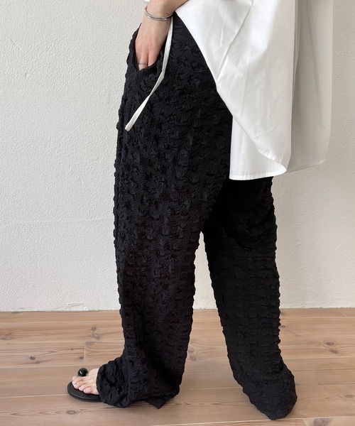 wee9s（ウィークス）の「（ぜひセットで着て欲しい）non non iron pants / アイロン不要なウエストゴムポケット付きパンツ（その他パンツ・レディース・ピンク/ホワイト/ブラック/スカイブルー・FREE）」の12枚目の写真