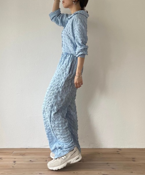 wee9s（ウィークス）の「（ぜひセットで着て欲しい）non non iron pants / アイロン不要なウエストゴムポケット付きパンツ（その他パンツ・レディース・ピンク/ホワイト/ブラック/スカイブルー・FREE）」の21枚目の写真