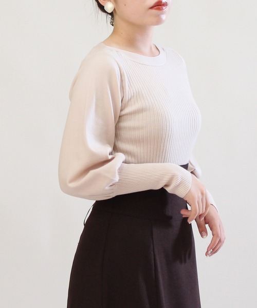 ASTORIA ODIER(アストリアオディール)の「ロングカフスボートネックニットプルオーバー(ニット/セーター・レディース・ホワイト/ブラック/ベージュ/パープル/グリーン/ミント/ピンク系その他・MEDIUM/LARGE)」の18枚目の写真