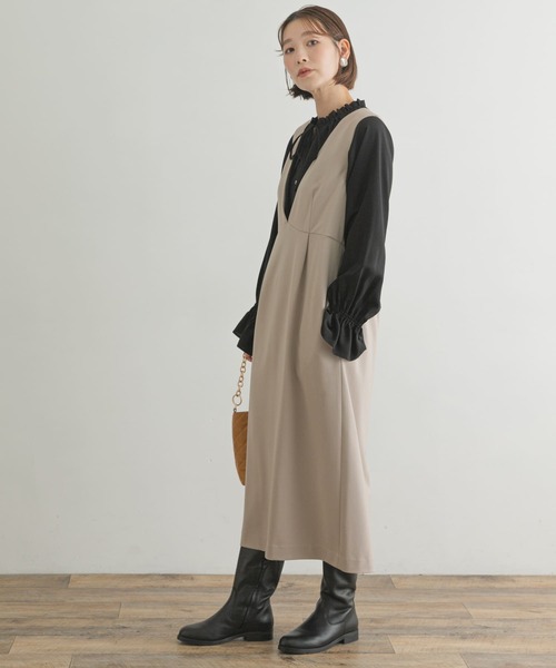 ■美品◆ロッソ◆F by ROSSO ポンチジャンパーワンピース セール】F by ROSSO ポンチジャンパーワンピース（ワンピース
