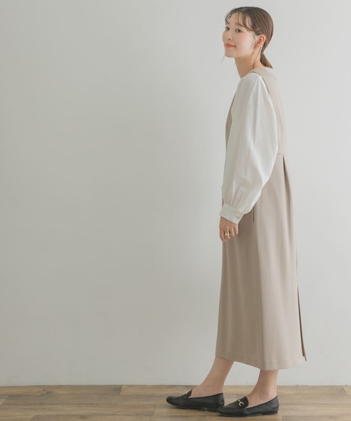 F by ROSSO（エフバイロッソ）の「F by ROSSO　ポンチジャンパーワンピース（ワンピース・レディース・グレー系その他/ブラック/ダークブラウン・38/36）」の11枚目の写真