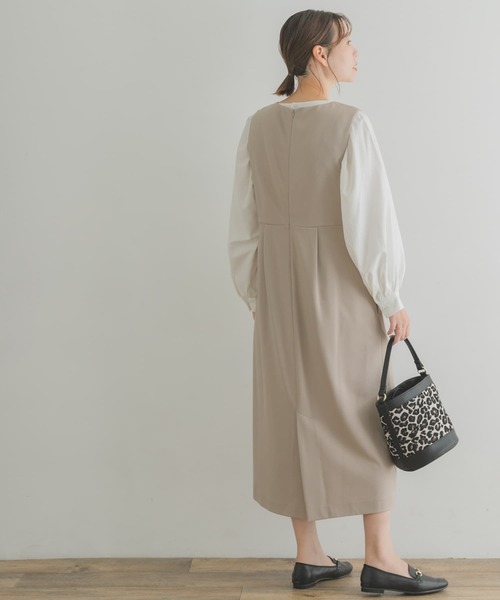 F by ROSSO（エフバイロッソ）の「F by ROSSO　ポンチジャンパーワンピース（ワンピース・レディース・グレー系その他/ブラック/ダークブラウン・38/36）」の13枚目の写真