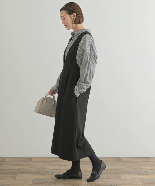 F by ROSSO（エフバイロッソ）の「F by ROSSO　ポンチジャンパーワンピース（ワンピース・レディース・グレー系その他/ブラック/ダークブラウン・38/36）」の17枚目の写真