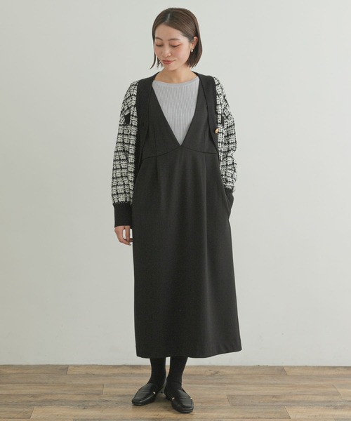 F by ROSSO（エフバイロッソ）の「F by ROSSO　ポンチジャンパーワンピース（ワンピース・レディース・グレー系その他/ブラック/ダークブラウン・38/36）」の18枚目の写真