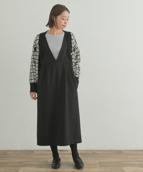 F by ROSSO（エフバイロッソ）の「F by ROSSO　ポンチジャンパーワンピース（ワンピース・レディース・グレー系その他/ブラック/ダークブラウン・38/36）」の19枚目の写真