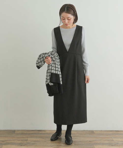 F by ROSSO（エフバイロッソ）の「F by ROSSO　ポンチジャンパーワンピース（ワンピース・レディース・グレー系その他/ブラック/ダークブラウン・38/36）」の20枚目の写真