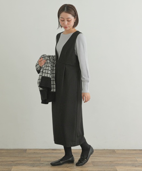 F by ROSSO（エフバイロッソ）の「F by ROSSO　ポンチジャンパーワンピース（ワンピース・レディース・グレー系その他/ブラック/ダークブラウン・38/36）」の21枚目の写真