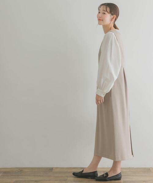 F by ROSSO(エフバイロッソ)の「F by ROSSO ポンチジャンパーワンピース(ワンピース・レディース・グレー系その他/ブラック/ダークブラウン・38/36)」の4枚目の写真