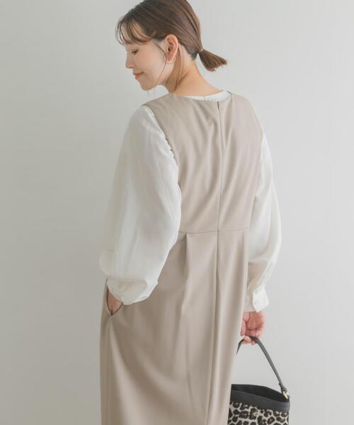 F by ROSSO(エフバイロッソ)の「F by ROSSO ポンチジャンパーワンピース(ワンピース・レディース・グレー系その他/ブラック/ダークブラウン・38/36)」の10枚目の写真