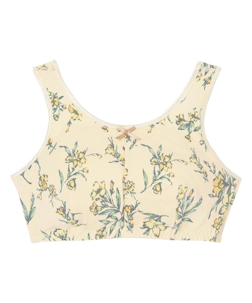 AMPHI（アンフィ）の「【ナイトアップブラ･眠っている間のバストをサポート】花柄プリントLLサイズ(ノンワイヤーナイト用ブラ)（ナイトブラ・レディース・チャコールグレー/ベージュ/ライトピンク/グレイッシュブルー/ライトイエロー/アイボリー/ローズ/バイオレット/クリアグリーン/ピンク/ホワイト/ライトブラウン・LL）」の9枚目の写真