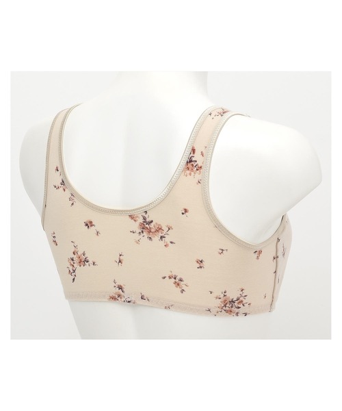 AMPHI（アンフィ）の「【ナイトアップブラ･眠っている間のバストをサポート】花柄プリントLLサイズ(ノンワイヤーナイト用ブラ)（ナイトブラ・レディース・チャコールグレー/ベージュ/ライトピンク/グレイッシュブルー/ライトイエロー/アイボリー/ローズ/バイオレット/クリアグリーン/ピンク/ホワイト/ライトブラウン・LL）」の16枚目の写真