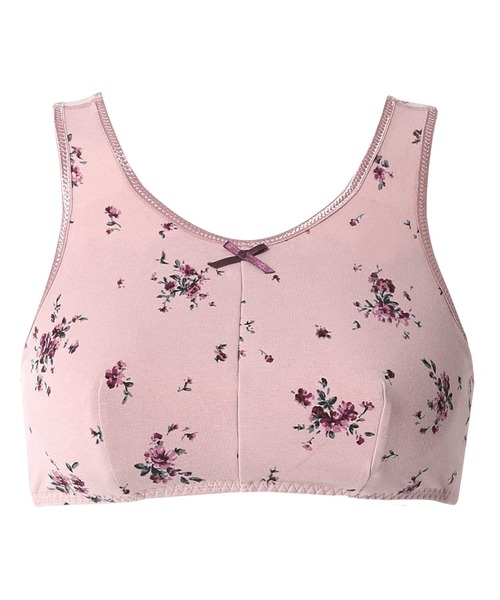 AMPHI（アンフィ）の「【ナイトアップブラ･眠っている間のバストをサポート】花柄プリントLLサイズ(ノンワイヤーナイト用ブラ)（ナイトブラ・レディース・チャコールグレー/ベージュ/ライトピンク/グレイッシュブルー/ライトイエロー/アイボリー/ローズ/バイオレット/クリアグリーン/ピンク/ホワイト/ライトブラウン・LL）」の17枚目の写真