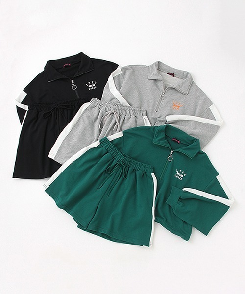 LOVETOXIC（ラブトキシック）の「ハーフジップ長袖SET UP（ワンピース・キッズ・ブラック/トップグレー/グリーン・L/S/SS/M）」の16枚目の写真