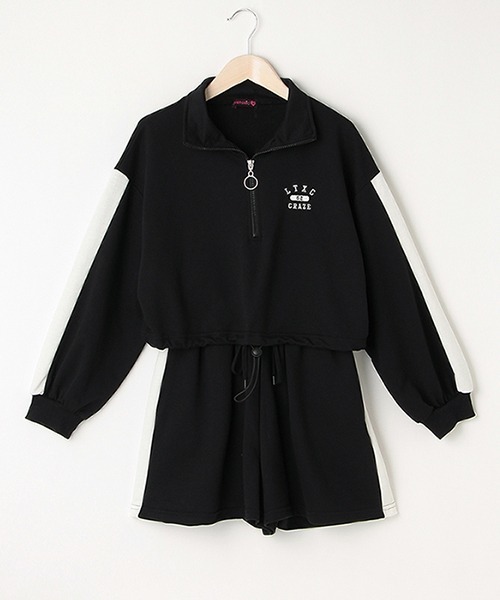 LOVETOXIC（ラブトキシック）の「ハーフジップ長袖SET UP（ワンピース・キッズ・ブラック/トップグレー/グリーン・L/S/SS/M）」の19枚目の写真