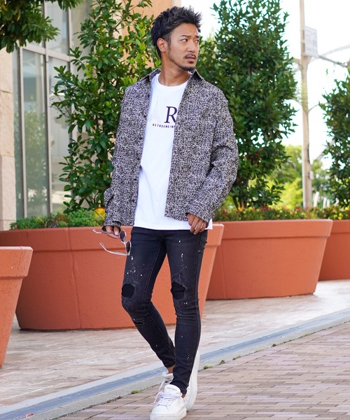adamsJUGGLER(アダムスジャグラー)の「W/R N.Yオーバーロングシャツ(シャツ/ブラウス・メンズ・ブラック/レッド・M/XL/L)」の3枚目の写真