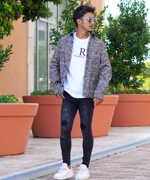 adamsJUGGLER(アダムスジャグラー)の「W/R N.Yオーバーロングシャツ(シャツ/ブラウス・メンズ・ブラック/レッド・M/XL/L)」の21枚目の写真