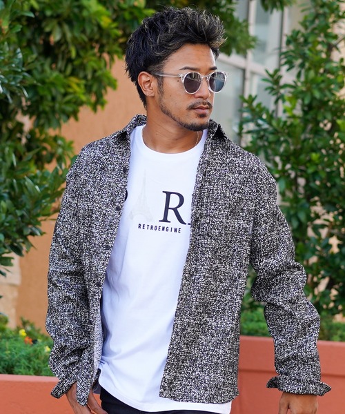 adamsJUGGLER(アダムスジャグラー)の「W/R N.Yオーバーロングシャツ(シャツ/ブラウス・メンズ・ブラック/レッド・M/XL/L)」の7枚目の写真
