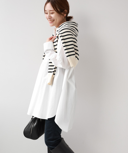 JOURNAL STANDARD relume（ジャーナルスタンダード　レリューム）の「コットンブザムシャツブラウス（シャツ/ブラウス・レディース・ホワイト/ブルー系その他・FREE）」の21枚目の写真