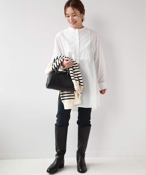 JOURNAL STANDARD relume（ジャーナルスタンダード　レリューム）の「コットンブザムシャツブラウス（シャツ/ブラウス・レディース・ホワイト/ブルー系その他・FREE）」の18枚目の写真