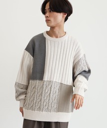 CRAFT STANDARD BOUTIQUE | 切り替えケーブルニット(ニット/セーター)