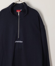 【DICKIES/ディッキーズ】ワンポイント刺繍ハーフジップスウェット/プルオーバー/ビッグシルエット