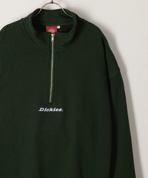 【DICKIES／ディッキーズ】ワンポイント刺繍ハーフジップスウェット/プルオーバー/ビッグシルエット