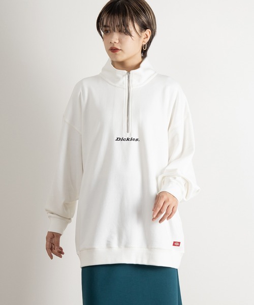 Dickies(ディッキーズ)の「【DICKIES/ディッキーズ】ワンポイント刺繍ハーフジップスウェット/プルオーバー/ビッグシルエット(スウェット・メンズ・ホワイト/アッシュグレー/ブラック/ネイビー/イエロー/ブルー/グリーン・M/L/XL)」の8枚目の写真