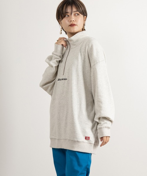 Dickies(ディッキーズ)の「【DICKIES/ディッキーズ】ワンポイント刺繍ハーフジップスウェット/プルオーバー/ビッグシルエット(スウェット・メンズ・ホワイト/アッシュグレー/ブラック/ネイビー/イエロー/ブルー/グリーン・M/L/XL)」の12枚目の写真