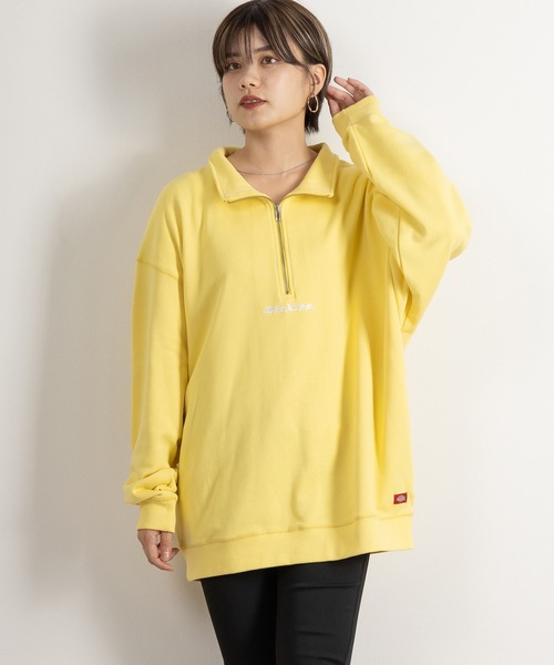 Dickies(ディッキーズ)の「【DICKIES/ディッキーズ】ワンポイント刺繍ハーフジップスウェット/プルオーバー/ビッグシルエット(スウェット・メンズ・ホワイト/アッシュグレー/ブラック/ネイビー/イエロー/ブルー/グリーン・M/L/XL)」の13枚目の写真