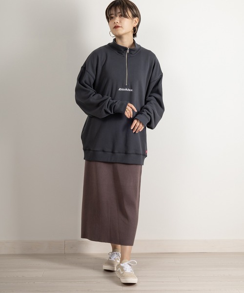 Dickies(ディッキーズ)の「【DICKIES/ディッキーズ】ワンポイント刺繍ハーフジップスウェット/プルオーバー/ビッグシルエット(スウェット・メンズ・ホワイト/アッシュグレー/ブラック/ネイビー/イエロー/ブルー/グリーン・M/L/XL)」の10枚目の写真