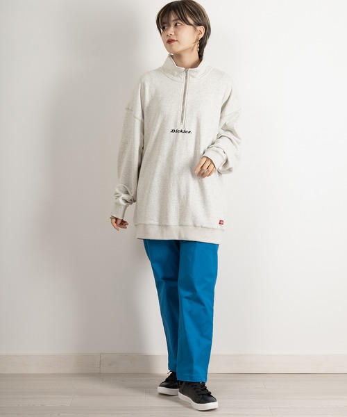 Dickies(ディッキーズ)の「【DICKIES/ディッキーズ】ワンポイント刺繍ハーフジップスウェット/プルオーバー/ビッグシルエット(スウェット・メンズ・ホワイト/アッシュグレー/ブラック/ネイビー/イエロー/ブルー/グリーン・M/L/XL)」の14枚目の写真