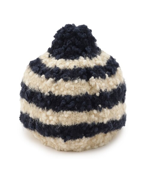 SHOO・LA・RUE（シューラルー）の「◆ポコポコニットワッチ（ニットキャップ/ビーニー・キッズ・ベビーピンク/ブラック系2/ライトグレー・99）」の9枚目の写真