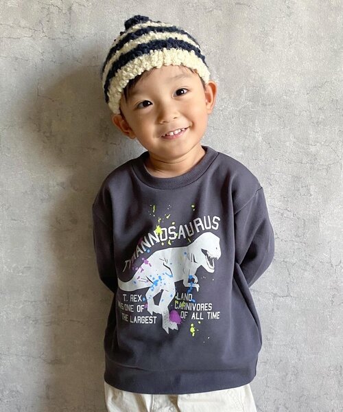 SHOO・LA・RUE（シューラルー）の「◆ポコポコニットワッチ（ニットキャップ/ビーニー・キッズ・ベビーピンク/ブラック系2/ライトグレー・99）」の7枚目の写真